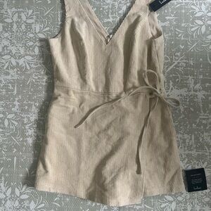Lulu's Cream Corduroy Dress